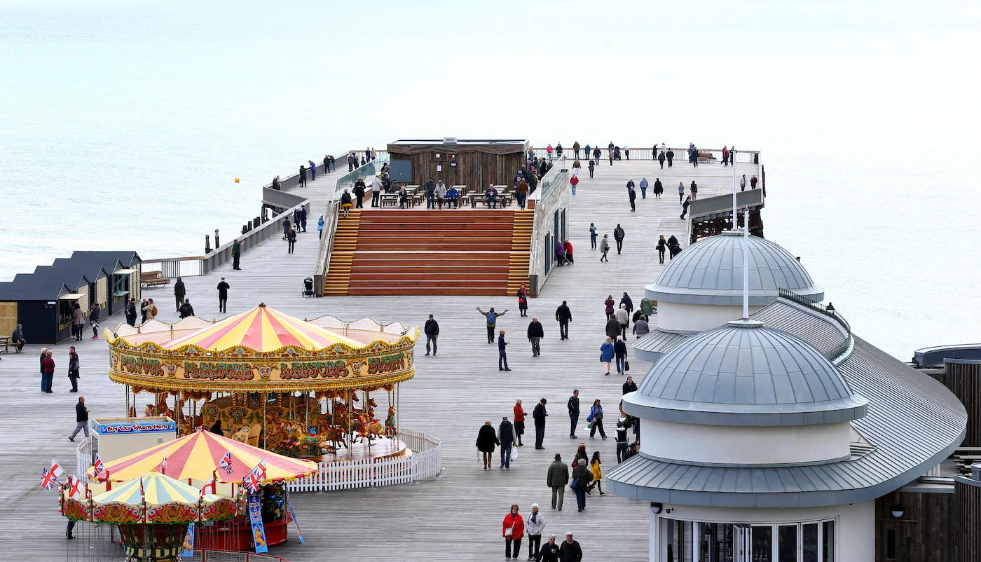 A view of Hastings Pier in East Sussex as it reopened to the public in 2016.