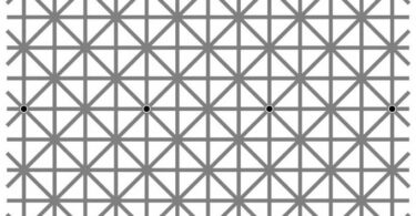 There are twelve black dots at the intersections in this image