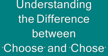Understanding the Difference between "Choose" and "Chose"